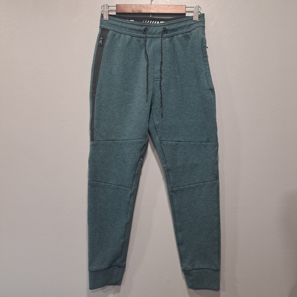 American Eagle Flex Joggers‎ XS Teal Green Athletic Sweatpants Zipper Pockets